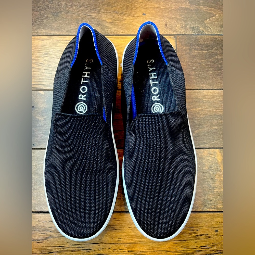 Rothy’s Original Slip On Sneaker - Black Solid - 7.5
